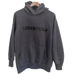 Fear of God Essentials Men's M Gray Hoodie Pullover Sweatshirt Cotton
